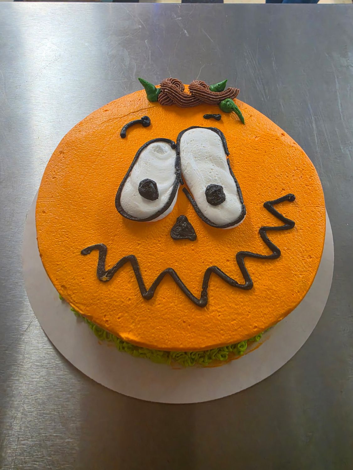 Silly Pumpkin Face Cake  Starting at: