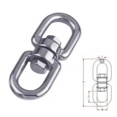 Stainless Steel Swivel, eye + Eye