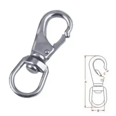 Stainless Steel Swivel, Eye Snap