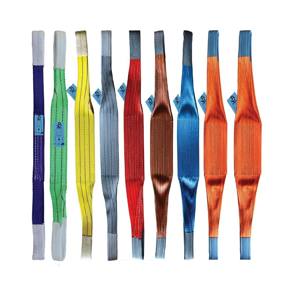 One Ply Flat Industrial Heaving Lifting Polyester Web Sling Belt 6:1