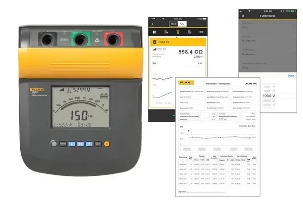 FLUKE - 1555 Fluke Connect® Insulation Resistance Tester, 10 kV