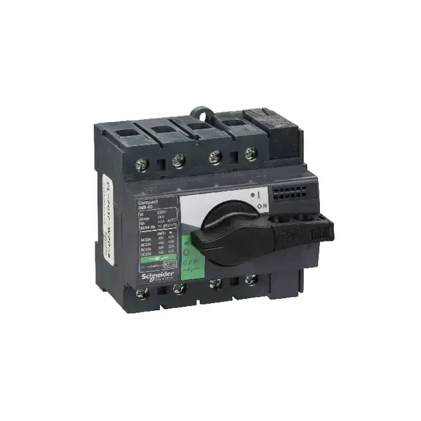 SCHNEIDER - Switch Disconnector, Compact INS63, 63A, 4P, Standard Version with Black Rotary Handle