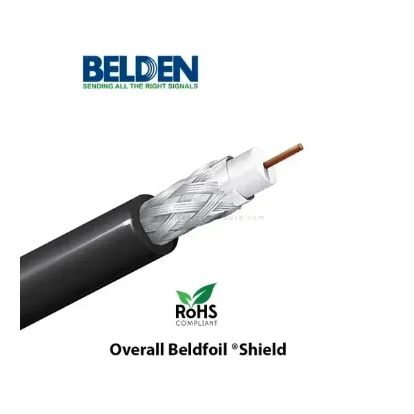 BELDEN - 1C*18 AWG Coax Catv Series 6 Bccs/Gif/PE/Sh/PVC, Black, 305 Meters/Roll