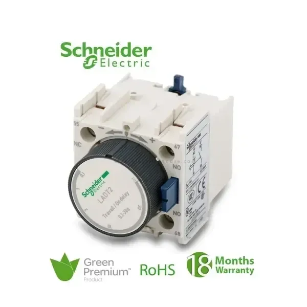 SCHNEIDER - Tesys D, Time Delay Auxiliary Contact Block, 1 No + 1 Nc Screw Clamp Terminals + U30:U35