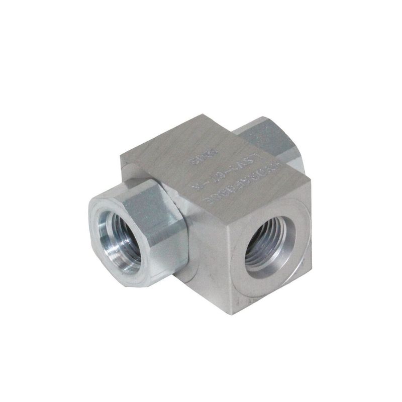 Hydraforce LSV1-6T-N, 3 Port Double Check Shuttle Valve, #6 SAE Ports