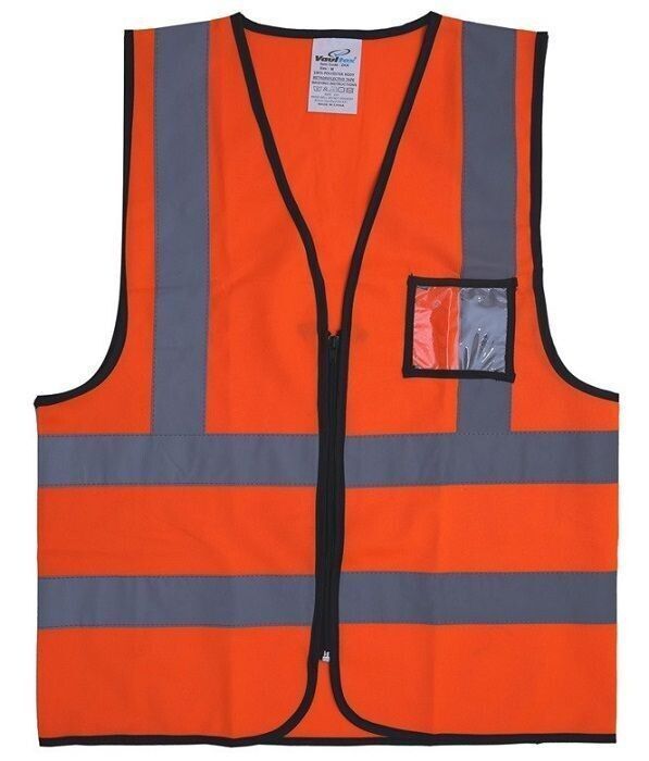 Vaultex ZKR Reflective Fabric Vest With Zipper & ID Pocket