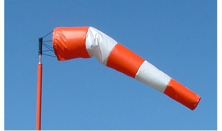 Airport Windsock Corporation AWCS18-96O/W Orange And White Windsock 18" X 96"
