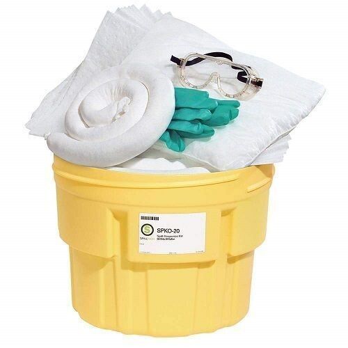 Spilltech SPKO-20 Oil Only 20 Gallon Over Pack Salvage Drum Spill Kit