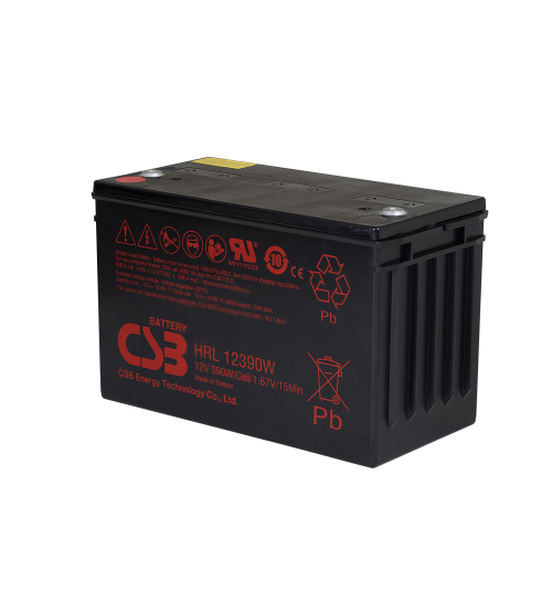 CSB Battery 12V 390W/C-15M (97AH) - Model : HRL12390WFR