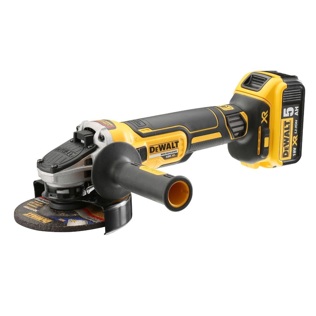 Dewalt 18V XR Brushless Angle Grinder (2 X 5 Ah) (125 mm) - DCG405P2-GB