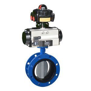 Pneumatic remote flange butterfly valve