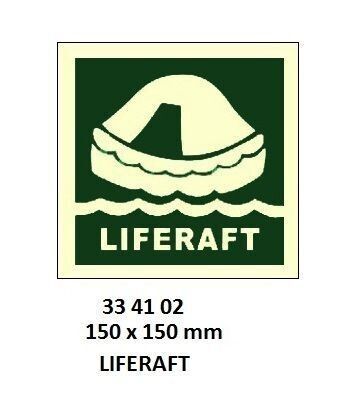 334102-SAFETY SIGN LIFERAFT, 150X150MM (IMO)