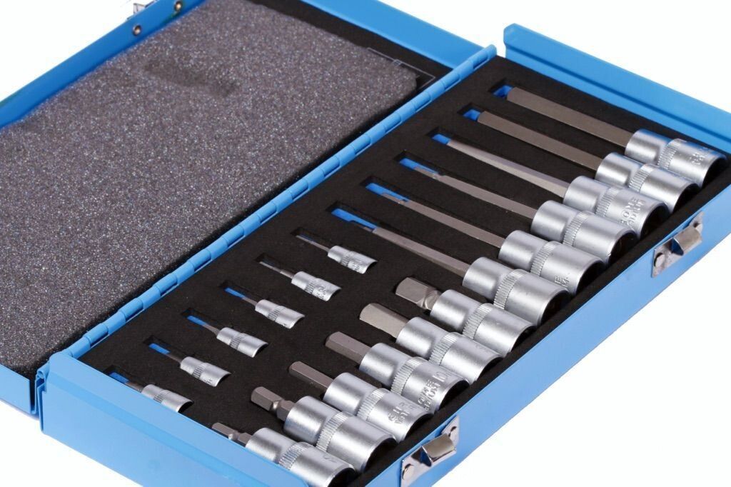 611286-BIT SET HEXAGON 1.5-5MM, 6 BITS & 3 TOOLS