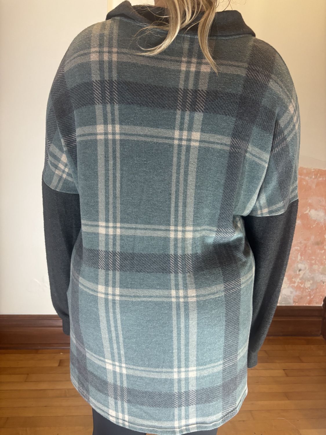 Green and Sand Shacket