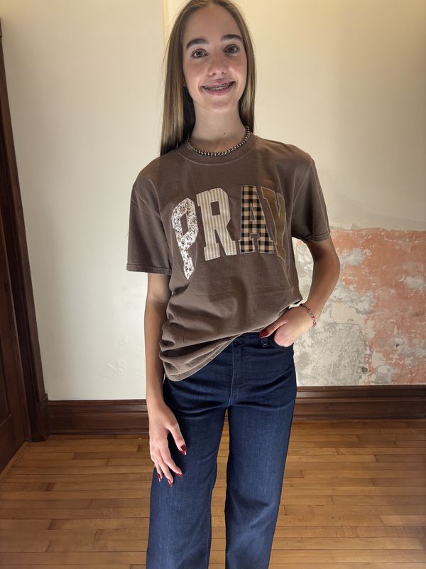 Pray Brown Colored Tee-Shirt