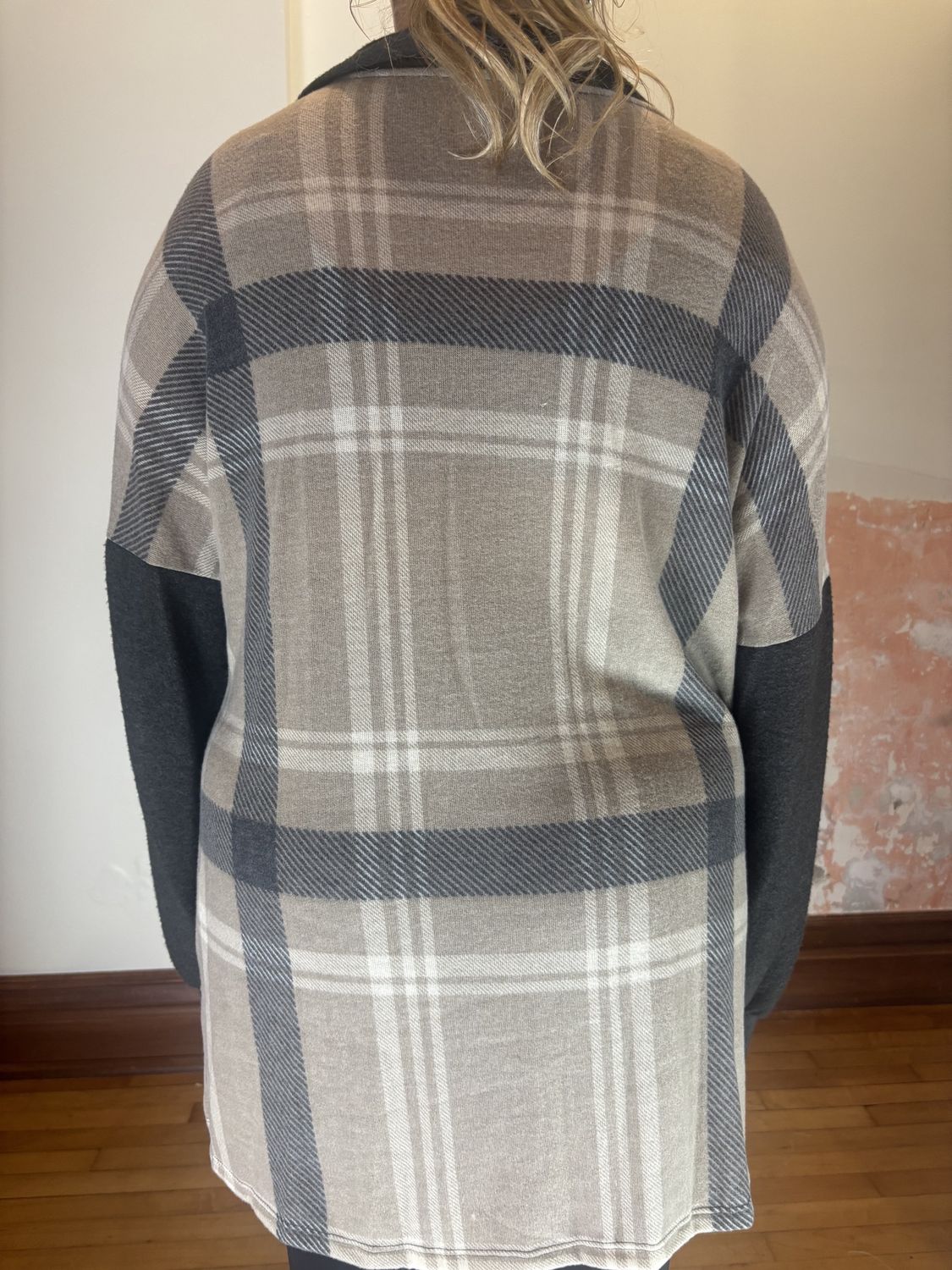 Taupe Plaid Shacket