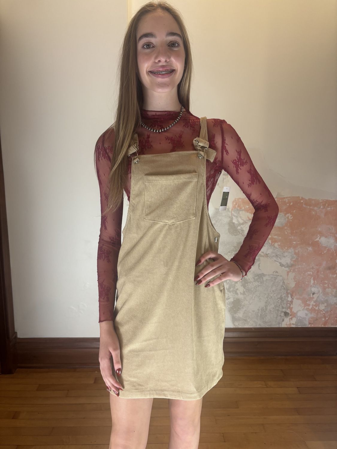 Tan Corduroy Dress