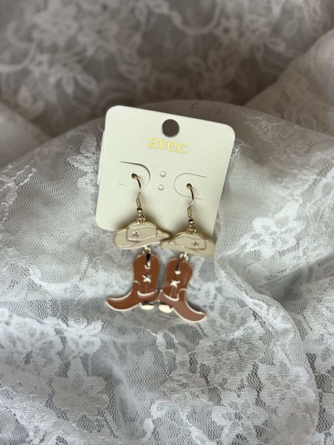 Gold Cowboy Boot Earring