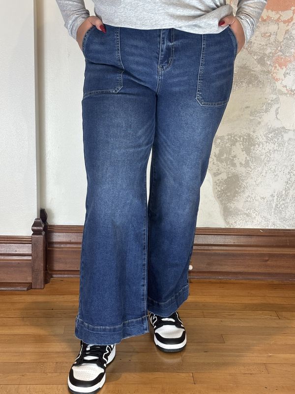 Cropped Denim High Rise Jeans