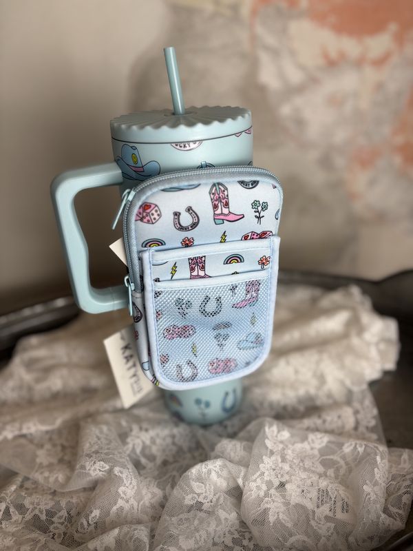 Lucky Cowgirl Icon Tumbler Zipper Pouch