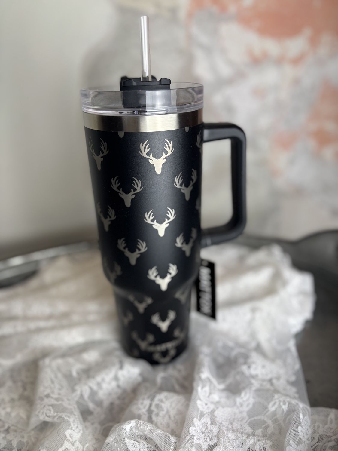 Deer Print Design Tumbler Cup