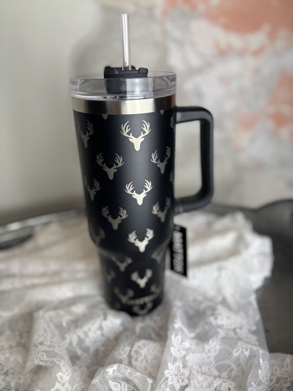 Deer Print Design Tumbler Cup