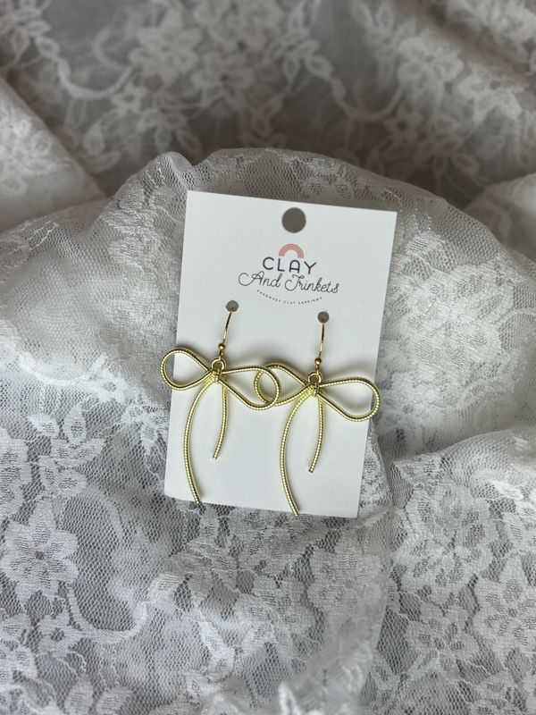 Textured Bow Earrings