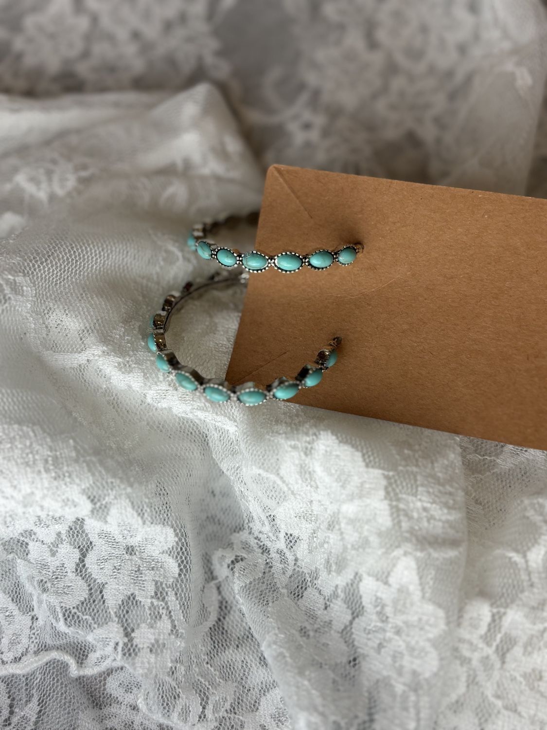 Turquiose C Shaped Earrings