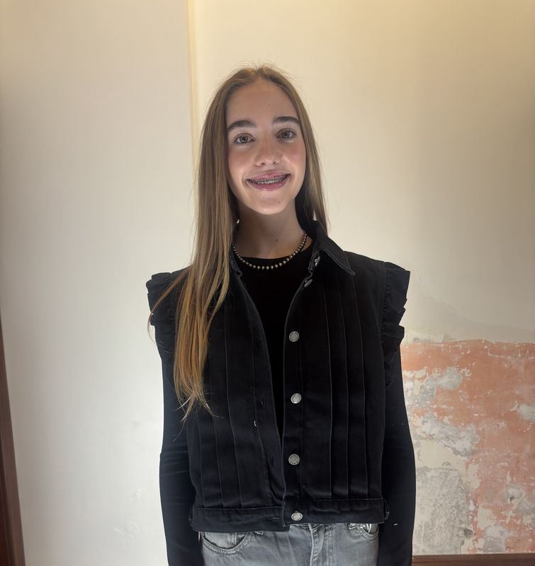 Black Denim Ruffle Sleeve Vest