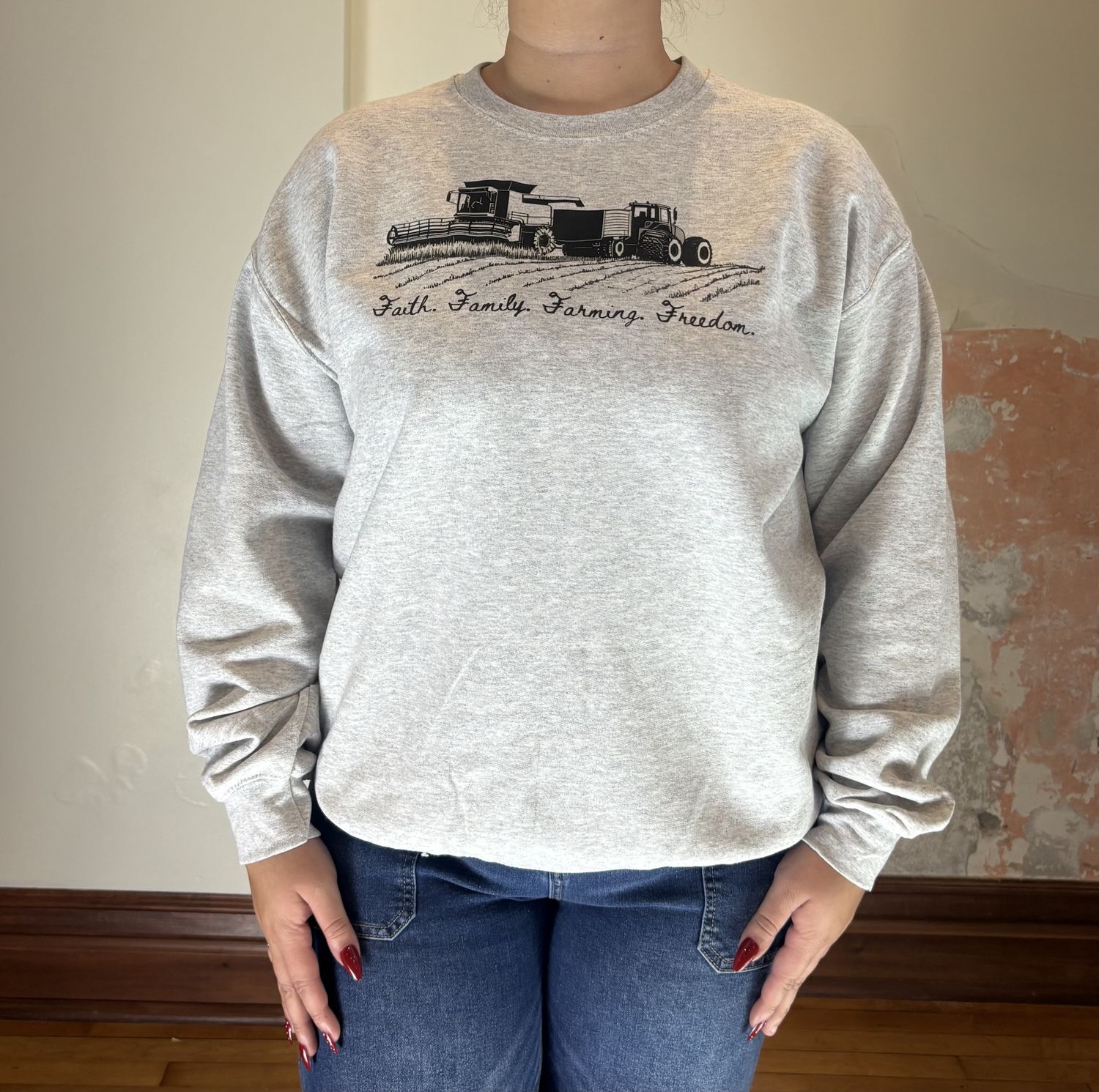 Faith, Family, Farming Crewneck