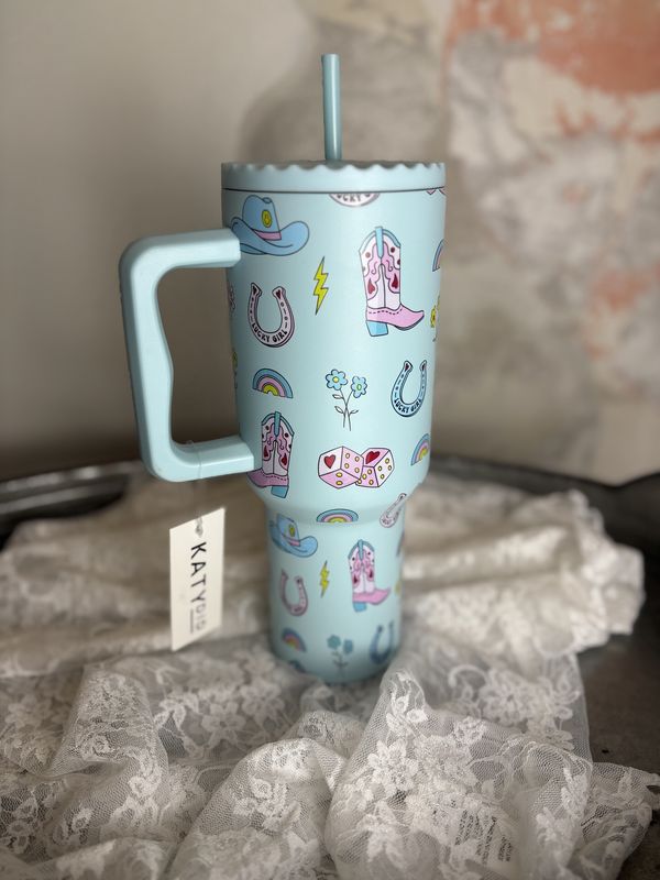 Lucky Cowgirl Icon Tumbler