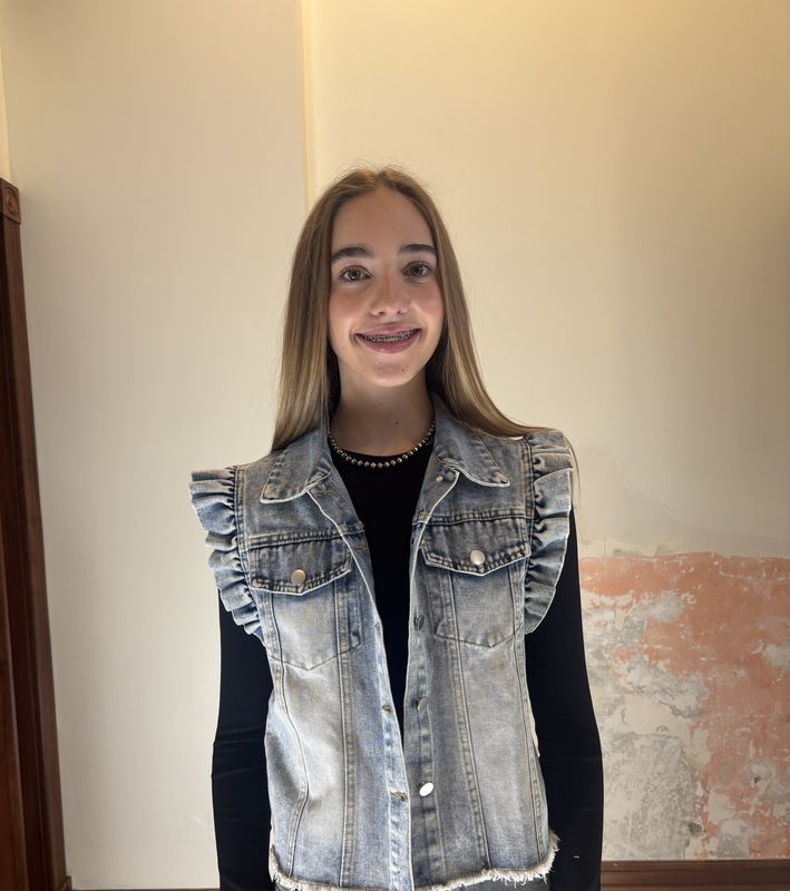 Denim Ruffle Sleeve Vest