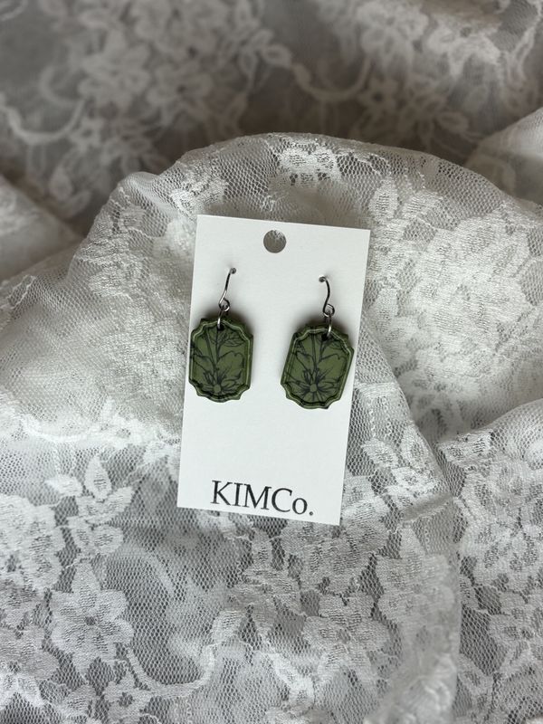 Boho Leaf print Frame shaped