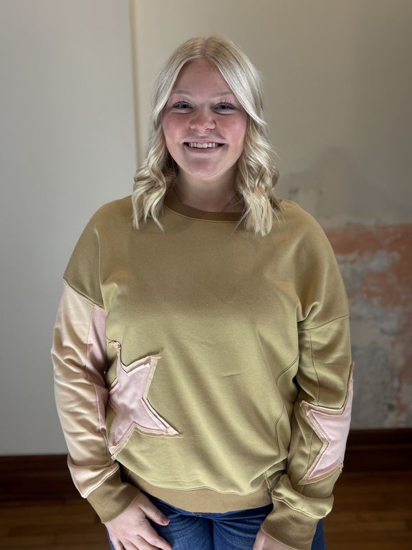 Tan Star Patched Shirt