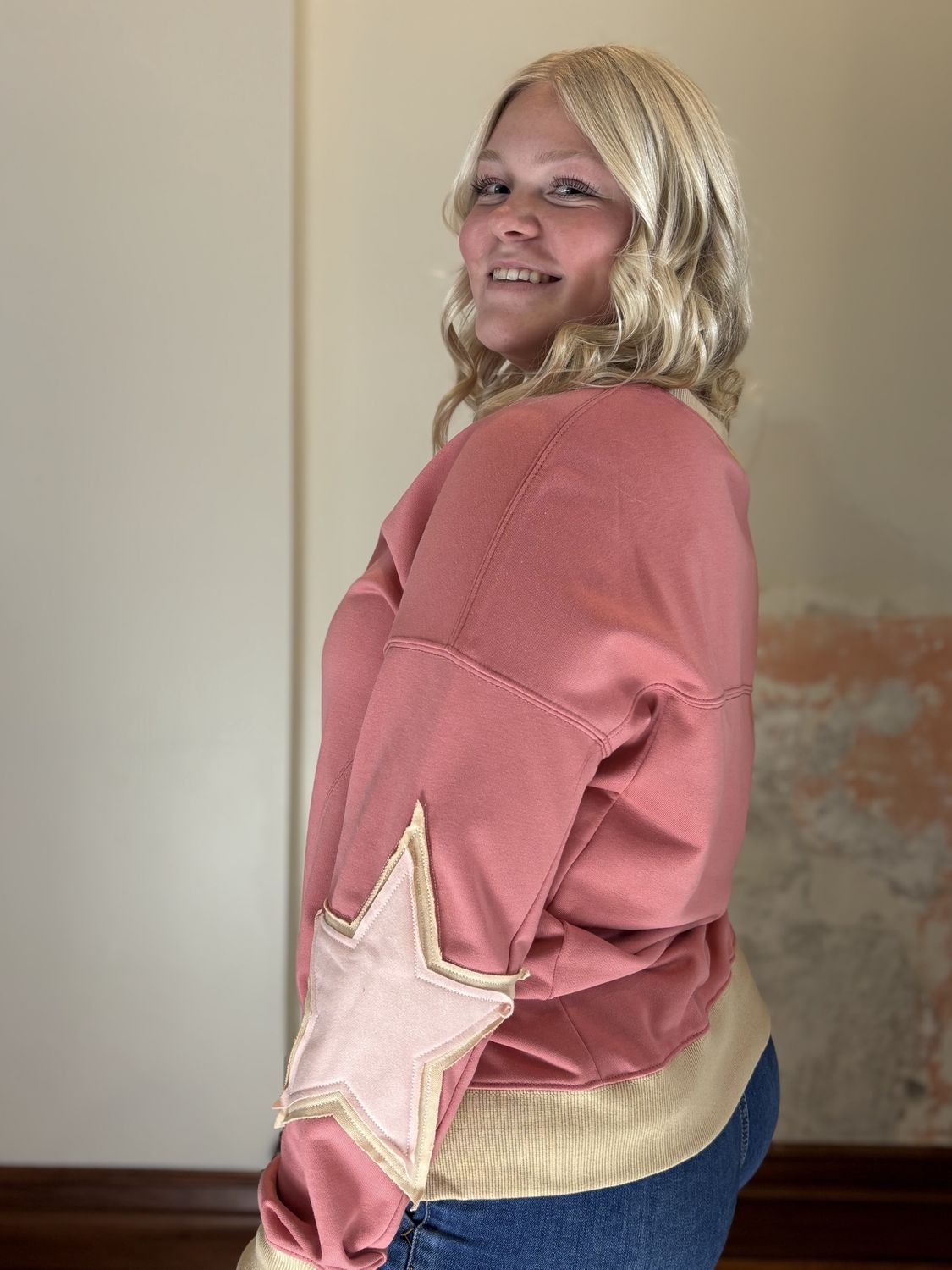 Pink Star Patchwork Long Sleeve