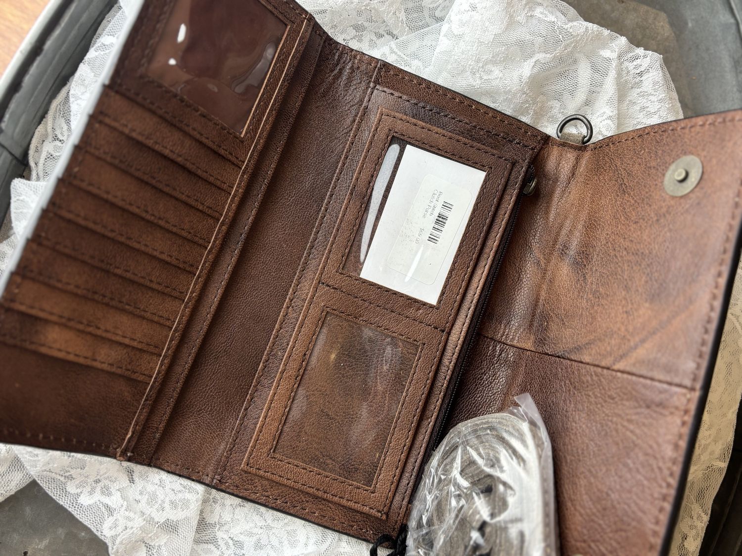 Boot Stitch Clutch Purse