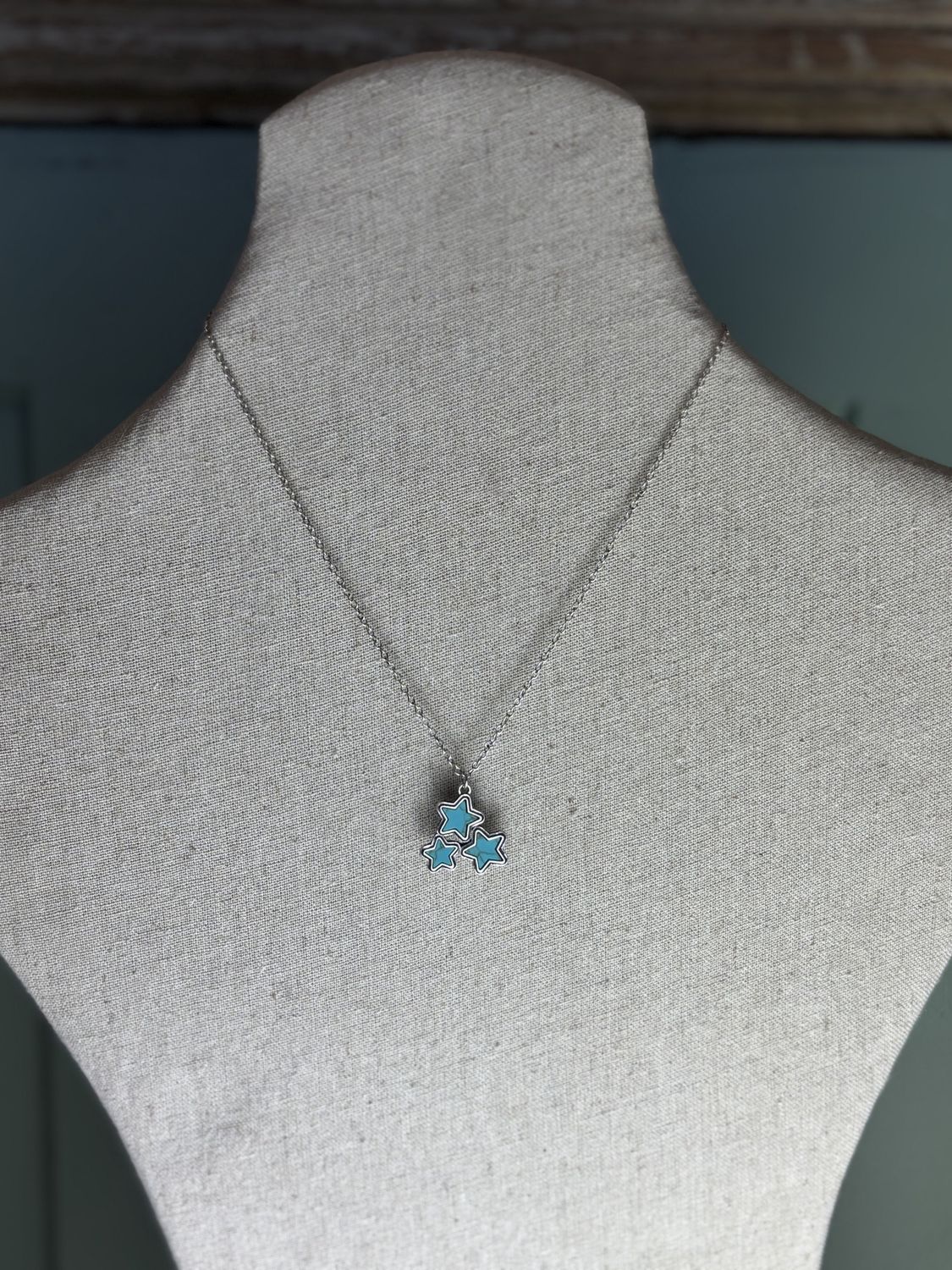 Triple Turquoise Star Necklace