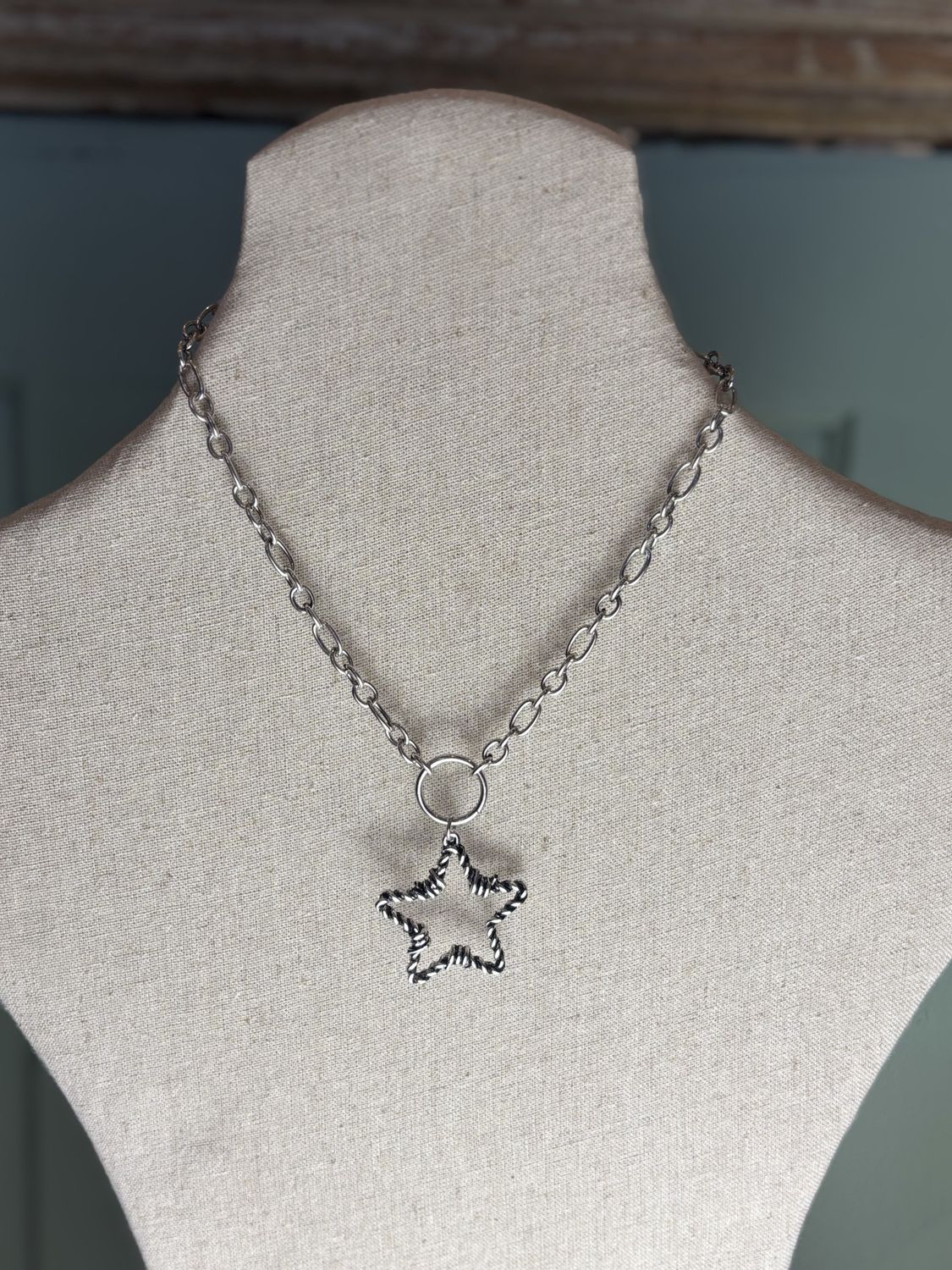 Barbed Wire Star Necklace