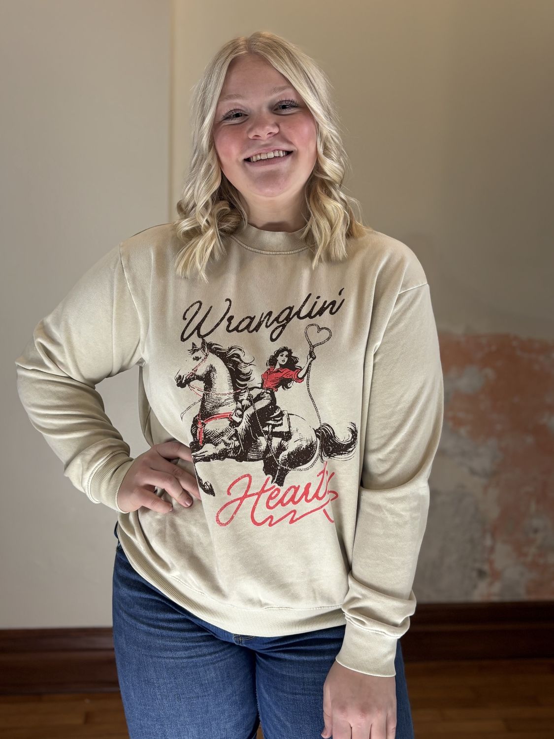 Wrangling Hearts Mock Neck