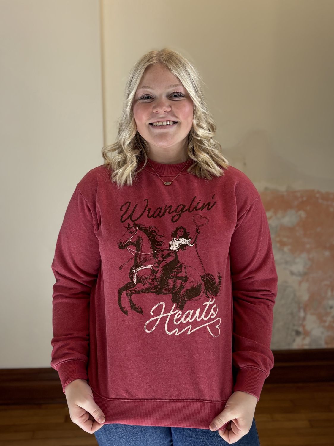 Wrangling Hearts Mock Neck