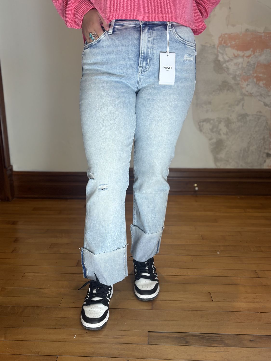 High Rise Cropped Straight Leg