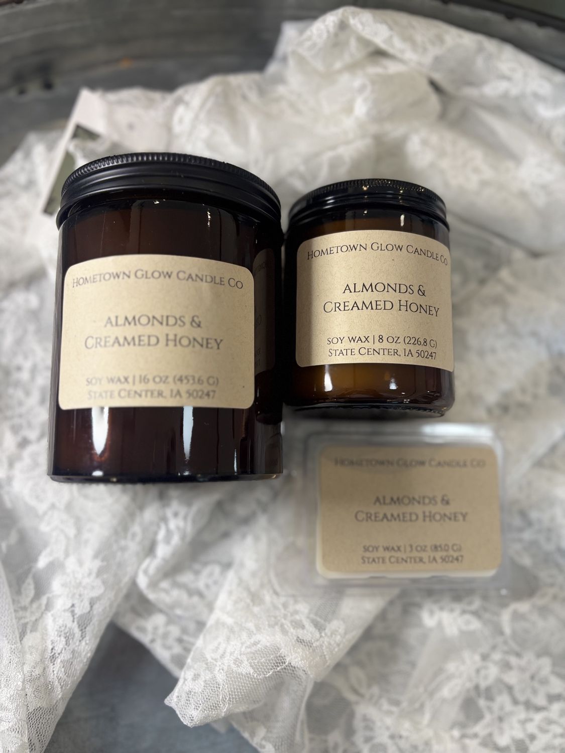 Almond and Cream Honey Candle