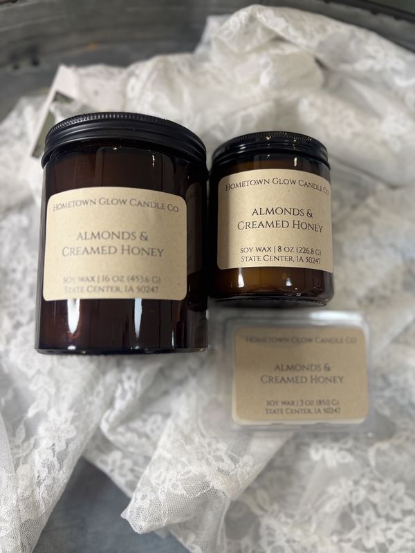 Almond and Cream Honey Candle