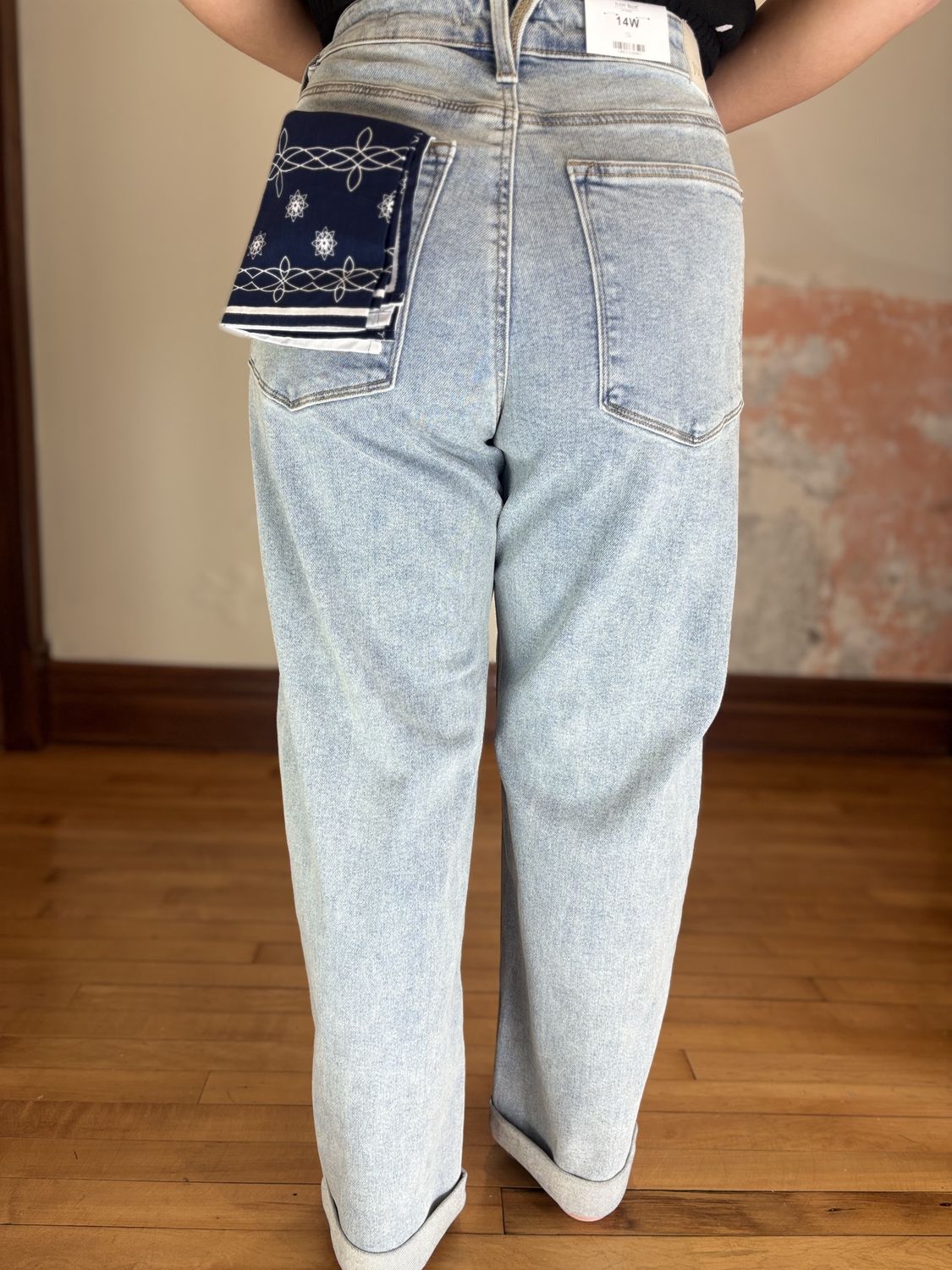 Judy Blue Arc Leg Bandana Loop Jeans