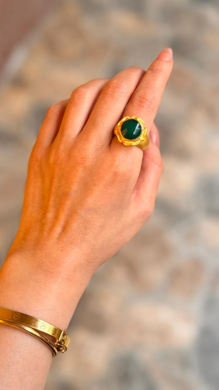 Copper gold platted ring