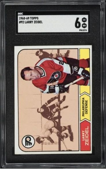 1968 Topps Hockey Larry Zeidel #92