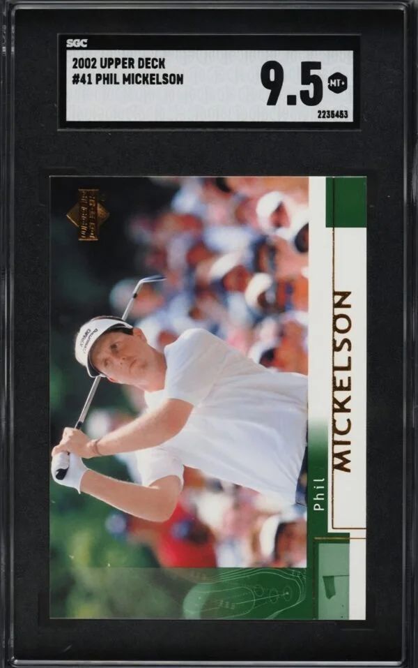 2002 Upper Deck Golf Phil Mickelson ROOKIE #41 SGC 9.5