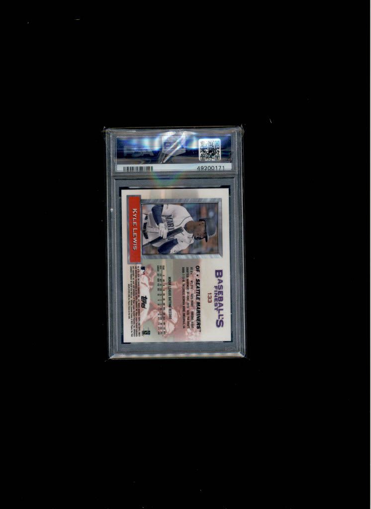 2020 Finest Flashbacks Kyle Lewis PSA 9