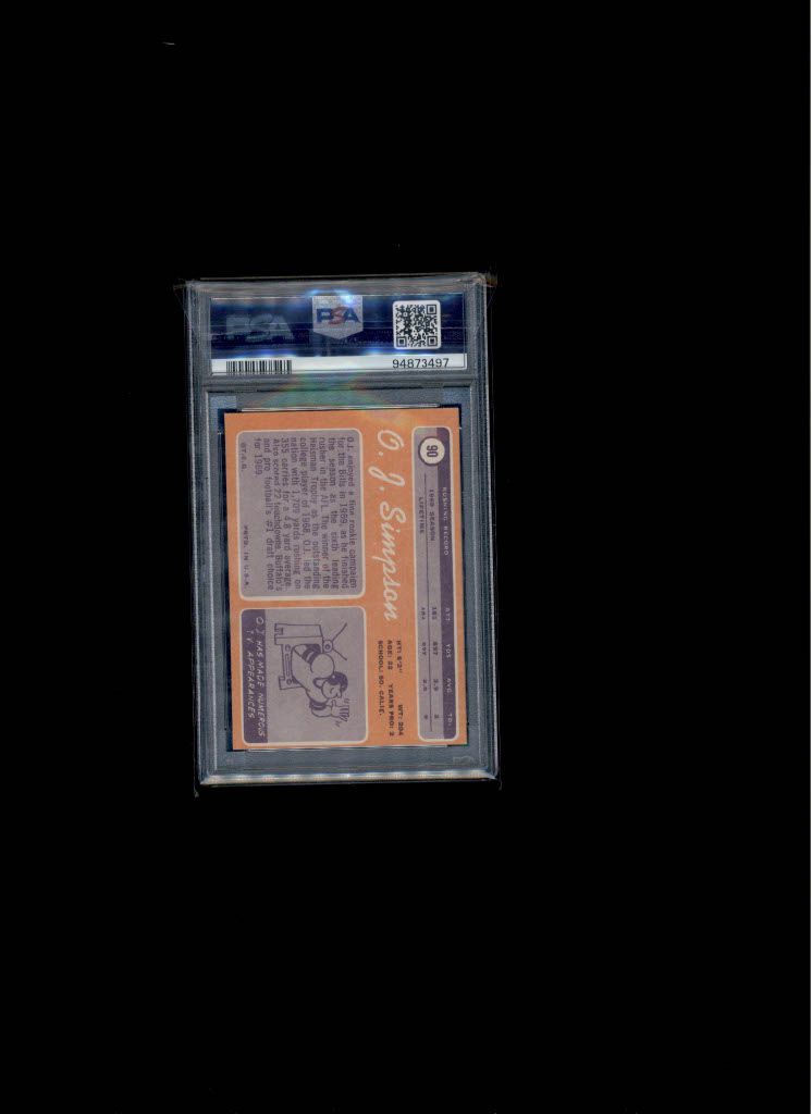 1970 Topps O.J. Simpson PSA 5