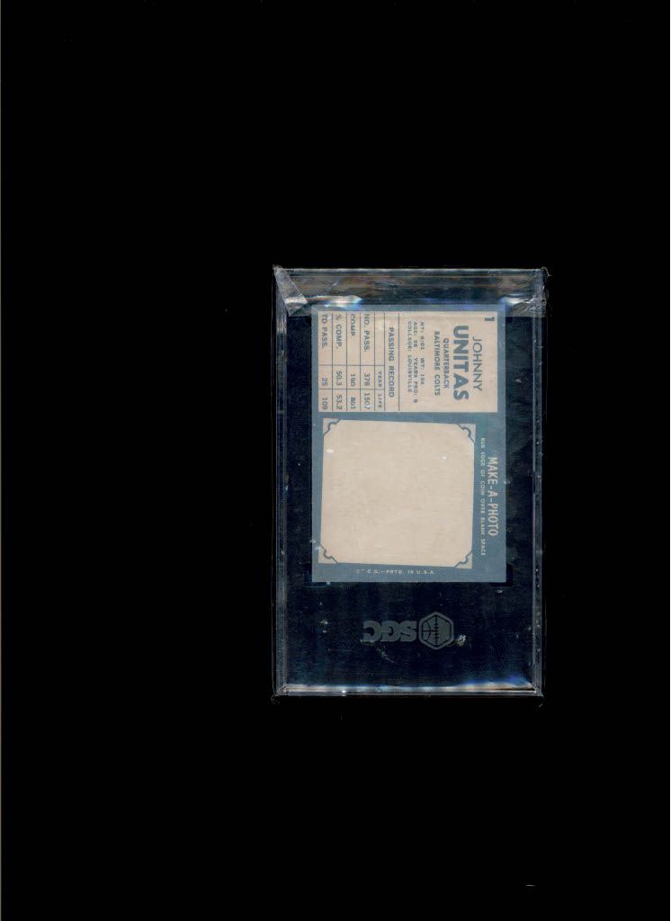 1961 Topps Johnny Unitas SGC 5.5